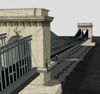 高架桥建筑昌桥SU模型下载_sketchup草图大师SKP模型
