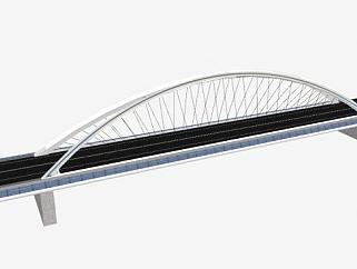 阿波罗大桥建筑SU模型下载_sketchup草图大师SKP模型