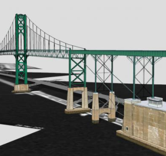 希望山湾大桥SU模型下载_sketchup草图大师SKP模型