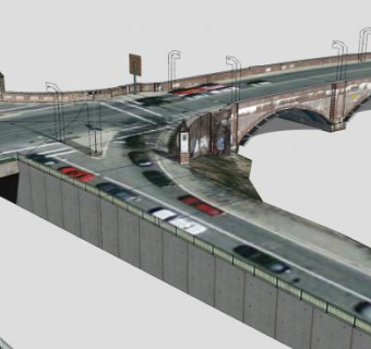 安德森纪念大桥建筑SU模型下载_sketchup草图大师SKP模型