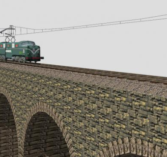 古老石桥建筑SU模型下载_sketchup草图大师SKP模型