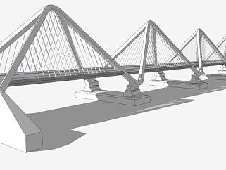 未来大桥高架<em>桥</em>SU模型下载_sketchup草图大师SKP模型