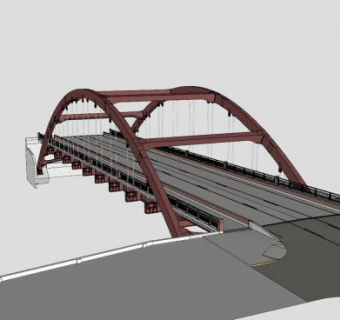橡树街大桥桥梁SU模型下载_sketchup草图大师SKP模型