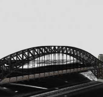 海港大桥桥梁建筑SU模型下载_sketchup草图大师SKP模型