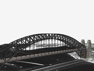 海港大桥桥梁建筑SU模型下载_sketchup草图大师SKP模型