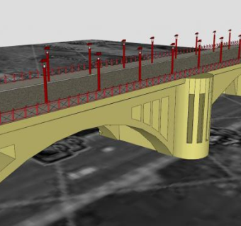 圣特尔莫大桥桥梁SU模型下载_sketchup草图大师SKP模型