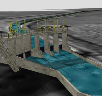 北运河桥梁建筑SU模型下载_sketchup草图大师SKP模型