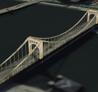 第六街大桥建筑SU模型下载_sketchup草图大师SKP模型