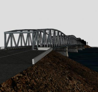 桥在奥尔特河桥梁SU模型下载_sketchup草图大师SKP模型