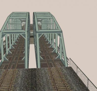哈米林纳铁路桥建筑SU模型下载_sketchup草图大师SKP模型