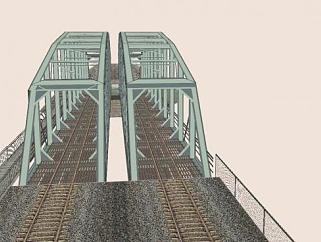 哈米林纳铁路桥建筑SU模型下载_sketchup草图大师SKP模型