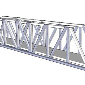 桁架桥梁SU模型下载_sketchup草图大师SKP模型