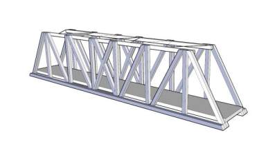 桁架桥梁SU模型下载_sketchup草图大师SKP模型