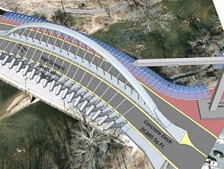 现代公路桥和雨棚人行道雨棚下载_sketchup草图大师SKP模型