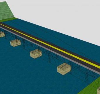 布莱克斯堡桥梁SU模型下载_sketchup草图大师SKP模型