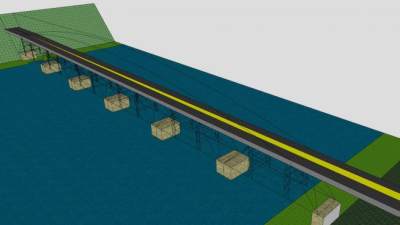 布莱克斯堡桥梁SU模型下载_sketchup草图大师SKP模型