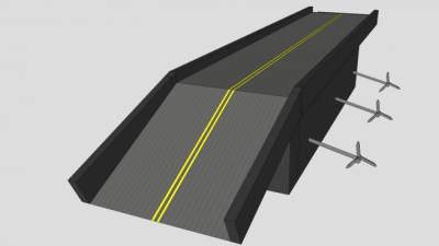 螺旋桨船桥SU模型下载_sketchup草图大师SKP模型