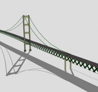麦基诺大桥SU模型下载_sketchup草图大师SKP模型