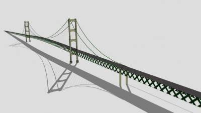 麦基诺大桥SU模型下载_sketchup草图大师SKP模型