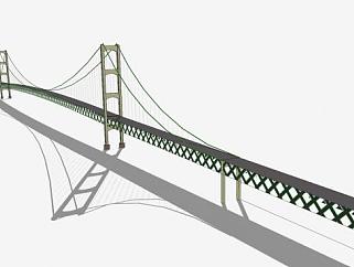 麦基诺大桥SU模型下载_sketchup草图大师SKP模型