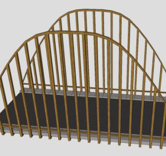 城乡的铜桥设施SU模型下载_sketchup草图大师SKP模型