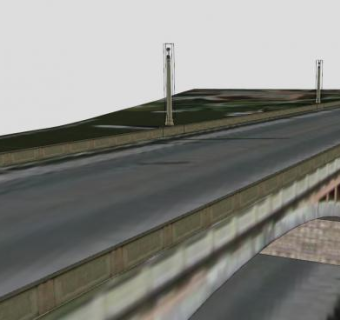 城市跨桥马内斯桥SU模型下载_sketchup草图大师SKP模型