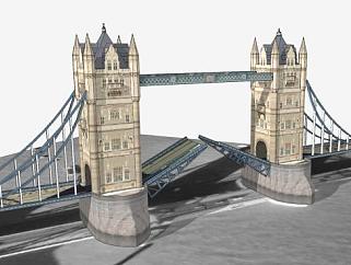 泰晤士<em>河</em>伦敦<em>桥</em>SU模型下载_sketchup草图大师SKP模型
