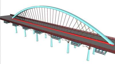奥斯特拉达桥梁SU模型下载_sketchup草图大师SKP模型