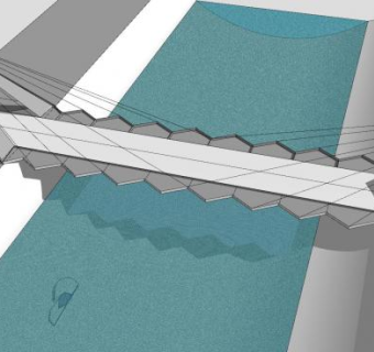 现代悬索桥SU模型下载_sketchup草图大师SKP模型