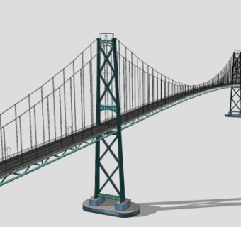 加拿大狮门大桥SU模型下载_sketchup草图大师SKP模型