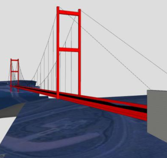 中国宜昌长江大桥SU模型下载_sketchup草图大师SKP模型
