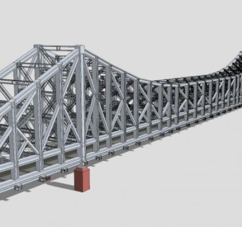 印度加尔各答市豪拉桥SU模型下载_sketchup草图大师SKP模型