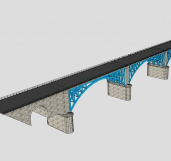 马里博尔铁路桥梁SU模型下载_sketchup草图大师SKP模型