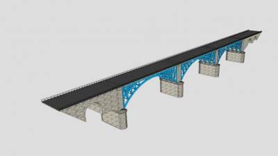 马里博尔铁路桥梁SU模型下载_sketchup草图大师SKP模型