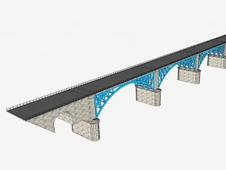 马里博尔铁路桥梁SU模型下载_sketchup草图大师SKP模型