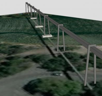 罗塞维尔管桥SU模型下载_sketchup草图大师SKP模型