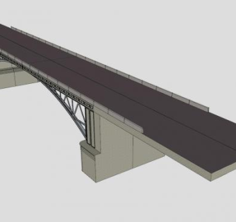 现代道路公路桥SU模型下载_sketchup草图大师SKP模型