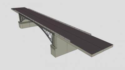 现代道路公路桥SU模型下载_sketchup草图大师SKP模型