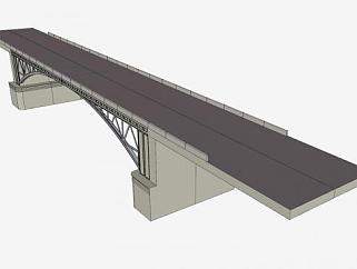 现代道路公路桥SU模型下载_sketchup草图大师SKP模型