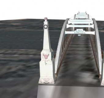 曼谷景观大桥SU模型下载_sketchup草图大师SKP模型