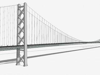 明石海峡<em>大桥</em>SU模型下载_sketchup草图大师SKP模型