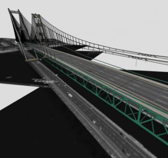 塔科马大桥和德莱韦尔大桥SU模型下载_sketchup草图大师SKP模型