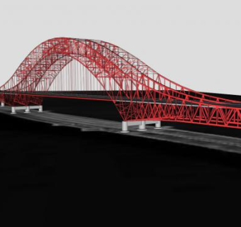 韩国跨海大桥SU模型下载_sketchup草图大师SKP模型