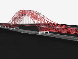 韩国跨海大桥SU模型下载_sketchup草图大师SKP模型