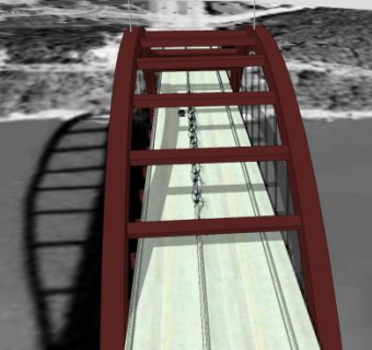 美国跨河桥梁SU模型下载_sketchup草图大师SKP模型