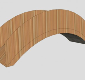 简易木拱桥SU模型下载_sketchup草图大师SKP模型