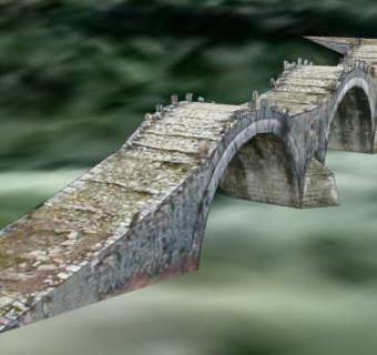 古老痕迹的石拱桥SU模型下载_sketchup草图大师SKP模型