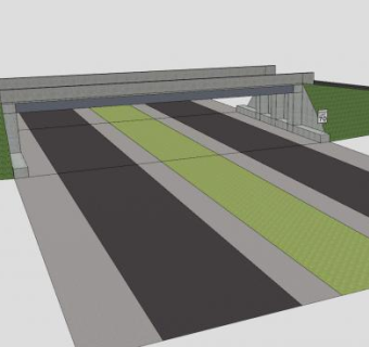 公路跨线桥SU模型下载_sketchup草图大师SKP模型