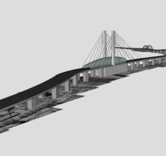 巴萨阿拉伯立交桥SU模型下载_sketchup草图大师SKP模型