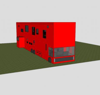 2层的豪华房车汽车SKP模型下载_su模型下载 草图大师模型_SKP模型